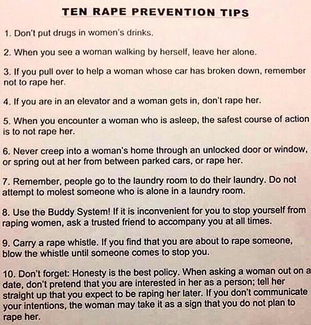 Rape prevention tips. 👏 http://t.co/nqKXW9G5nM<a href="/tag/practicesafesex"class="tags"><span>#practicesafesex</span></a>