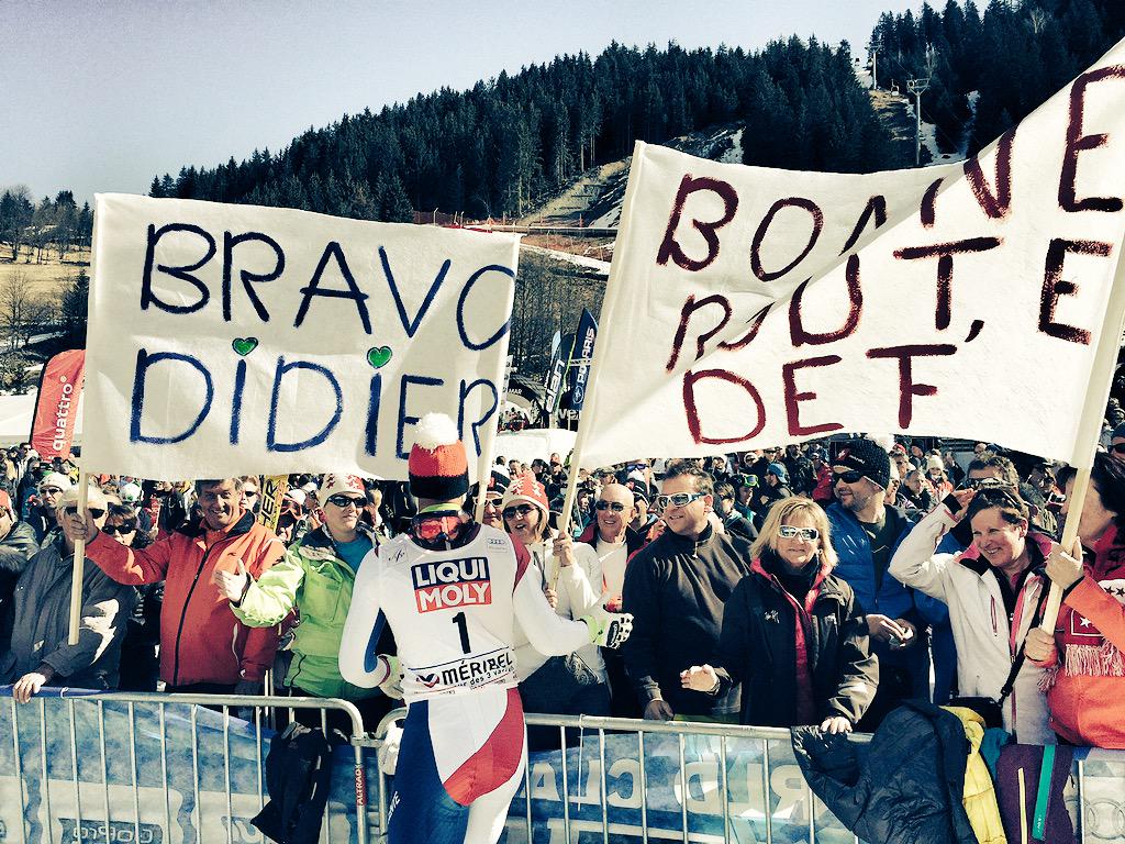 vivionr's tweet photo. #SKI | A 37ans et avant de prendre sa retraite, Didier #Defago a pris 2ème place #descente #meribelworldcup #émotion http://t.co/dR3PRXrv8k