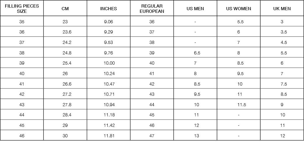 Andersson Size Chart Baby