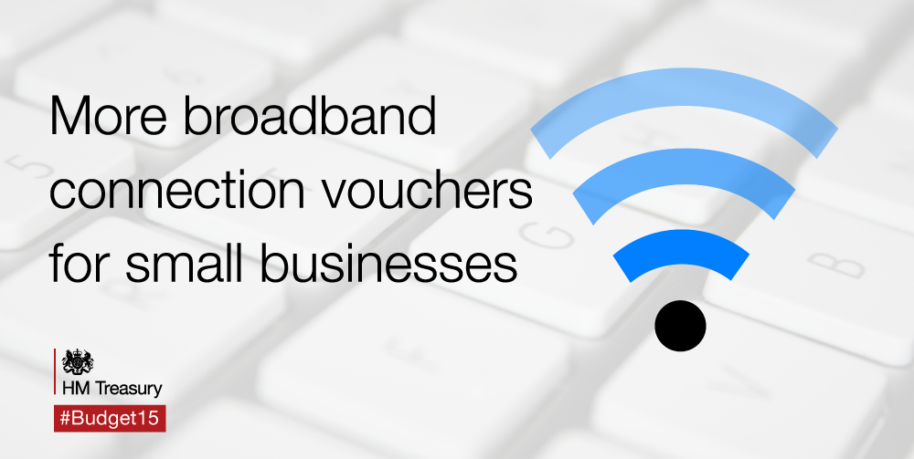 hmtreasury's tweet image. Expanding broadband vouchers to many more cities #Budget15