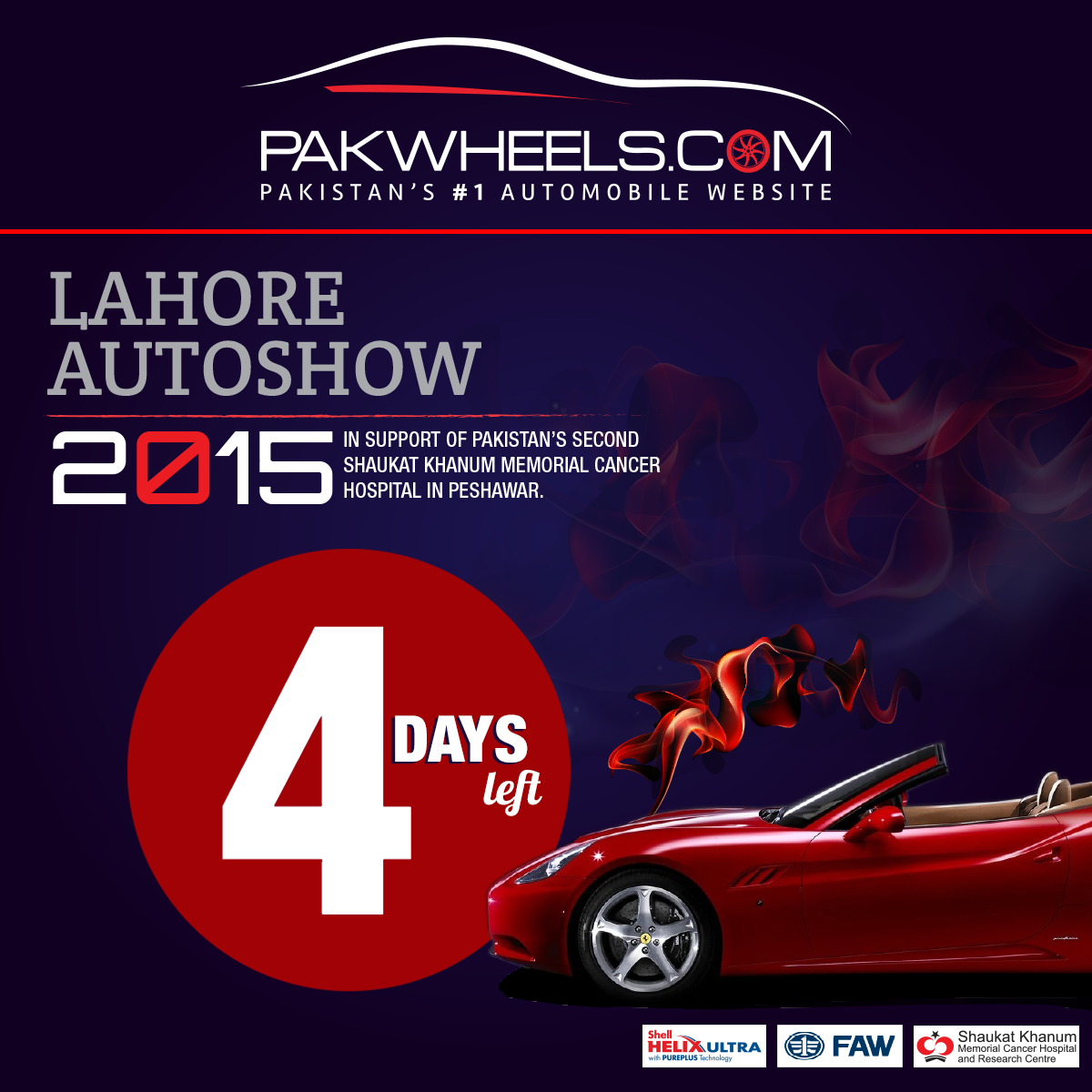 PakWheels's tweet photo. Are you ready for the biggest auto show #Lahore has ever seen?! 4 days to go!

#PWAutoShow #PakWheelsInLahore http://t.co/EGExYgs6aI