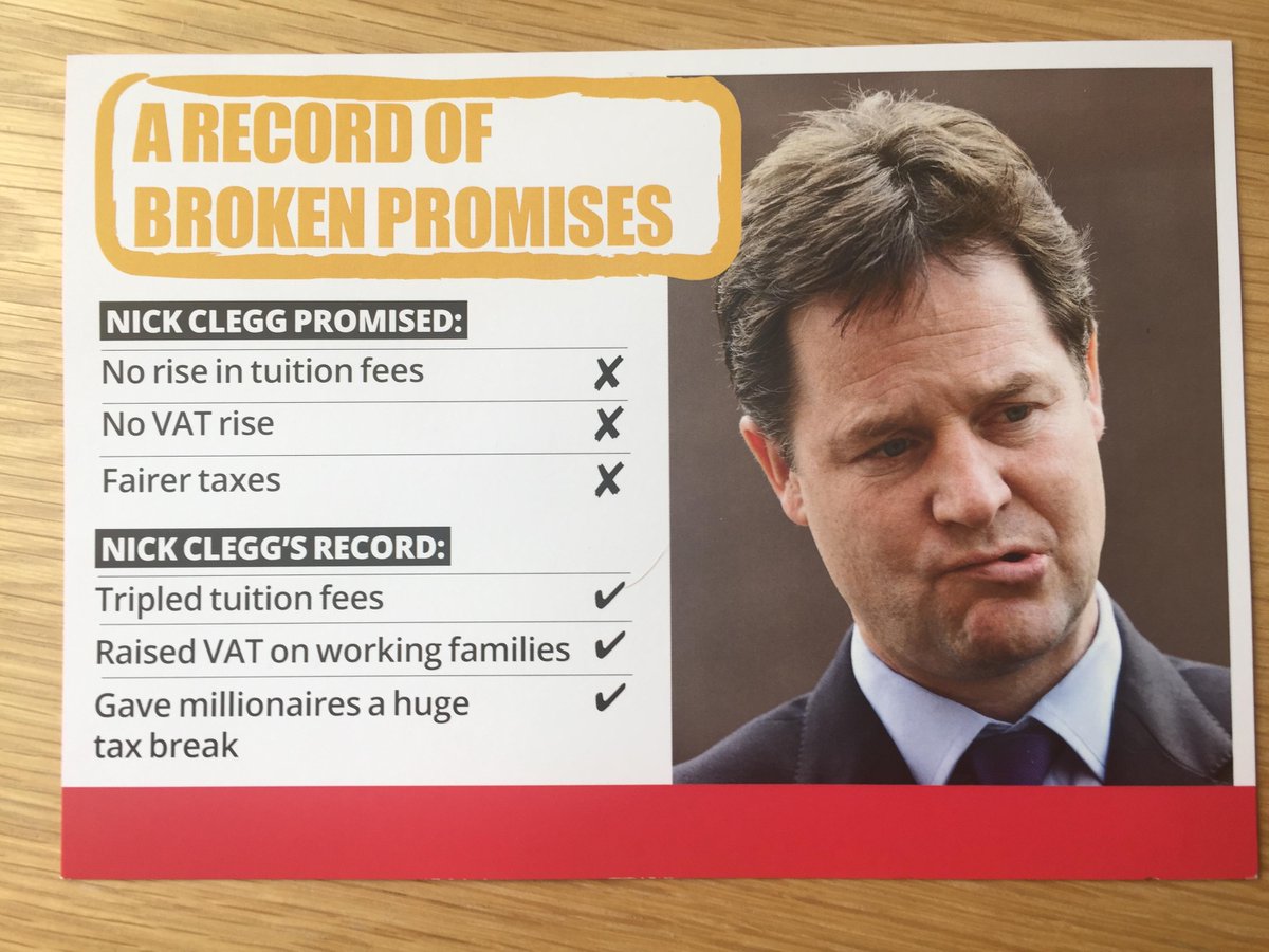 First from Labour in Shef'd Hallam 2015. Via Royal mail. Featuring Clegg (Libs featured Miliband) (1/2) @MSmithsonPB