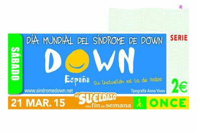 DownEspana's tweet photo. Este año @ONCE_oficial y @Fundacion_ONCE se unen al Día Mundial del #síndromeDown cn 5,5 millones de cupones geniales http://t.co/fUXn8w550C