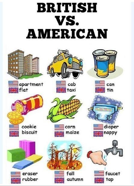 Brown Cow English On Twitter British English Vs American English