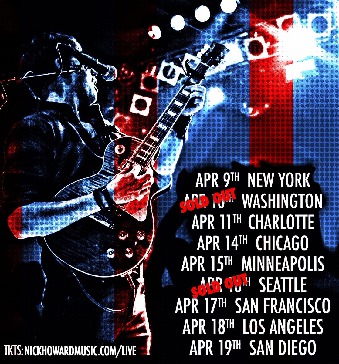 nickhowardmusic's tweet photo. It's getting closer! In just three weeks i'll be hitting the road in the US! Grab ur tickets! http://t.co/xXrCkRrPN5 http://t.co/yNwAADTtgb