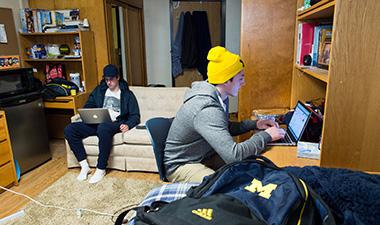 umichhockey's tweet image. READ - Kornacki: Werenski, Larkin Star on the Ice; Roommates, Friends Off the Ice mgob.lu/1O665Ef #GoBlue