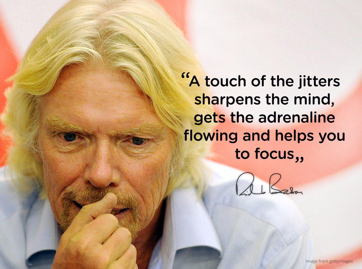 richardbranson's tweet image. Nerves &amp;amp; fear will keep you grounded, your head in the game, &amp;amp; your risks calculated: virg.in/dfe