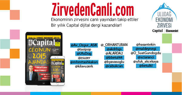 UEkonomiZirvesi's tweet photo. İşte Kazananlar!
#UEZ2015'i #ZirvedenCanli takip edenler, bir yıllık dijital @CapitalDergisi aboneliği kazandılar. http://t.co/rKotLFEVHx