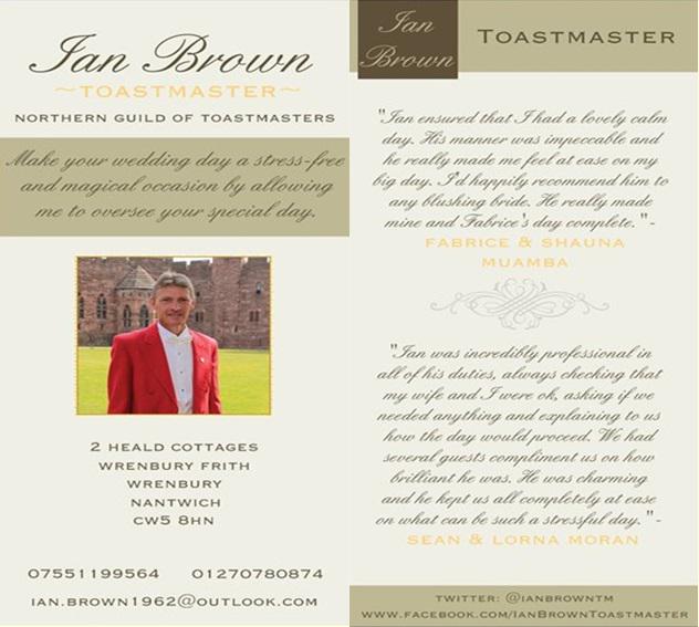 Check out my flyers for more infomation #cheshire #wedding #weddings #toastmaster