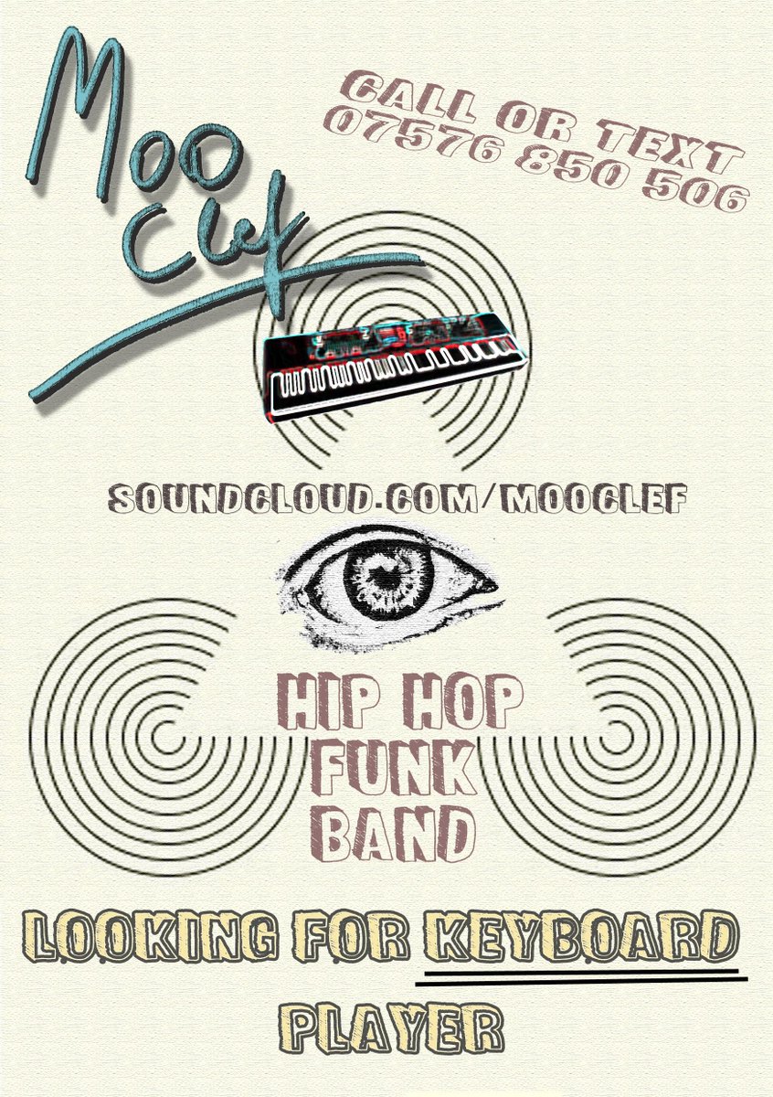 MooClef's tweet image. Get in touch if you know a #keyboardplayer or if you are one! Just pm me...#musician #wanted #hiphop #funk #band