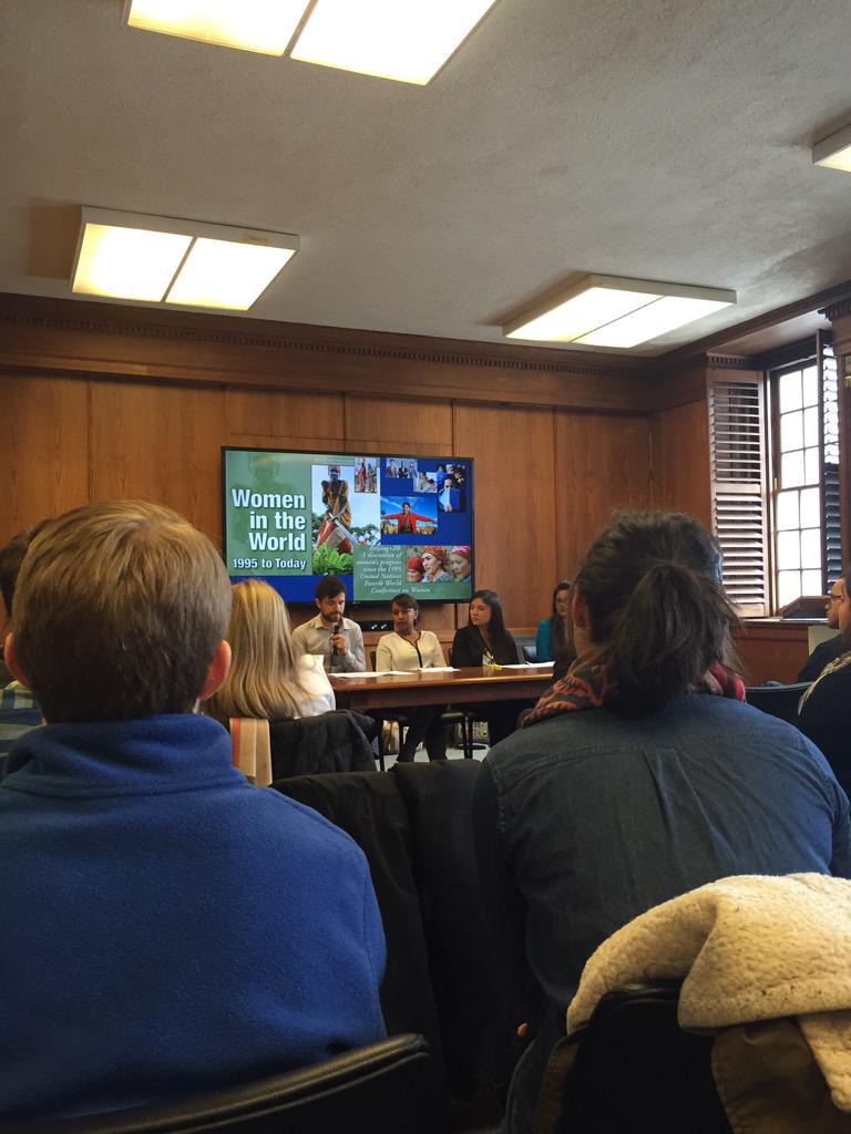 ygonzalez27's tweet photo. "women in the world 1995 to today: Beijing +20: a discussion of women's progress" @Maxwell_PAIA http://t.co/adc3Cx7Esf