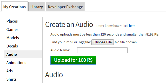 Roblox on X: ROBLOX now supports .ogg audio files. This audio format is  programmable, which makes looping music easier!  / X