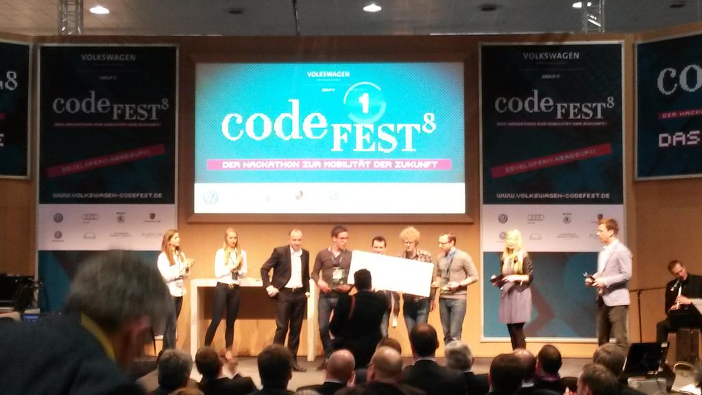Pioniergarage's tweet photo. 1. Preis mit 10000€ #CodeFEST8 geht an http://t.co/gjctM0JpJN mit Dank an PionierGarage #jetztWirdGefeiert #CeBIT2015 http://t.co/1yhXAewfHh