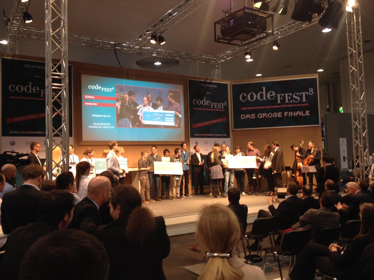 CSatETH's tweet photo. Congrats to #ETH Zurich colleagues for winning 3rd place at #codefest8 #CeBIT2015! http://t.co/v95sXqVCJF
