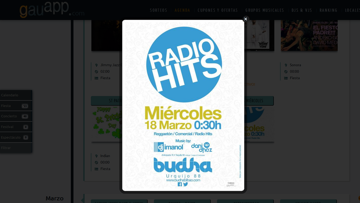 gauapp's tweet photo. Hoy toca sesión de temazos y #radiohits en @BudhaBilbao con @djimanol y @danidhez ! Sí, hoy también se sale! http://t.co/VRExoPPcgW