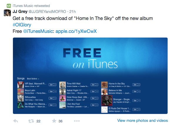 JJGREYandMOFRO's tweet photo. Thanks for the RT @iTunesMusic !!! To 6.8M Followers! http://t.co/MKFVTyZfVJ