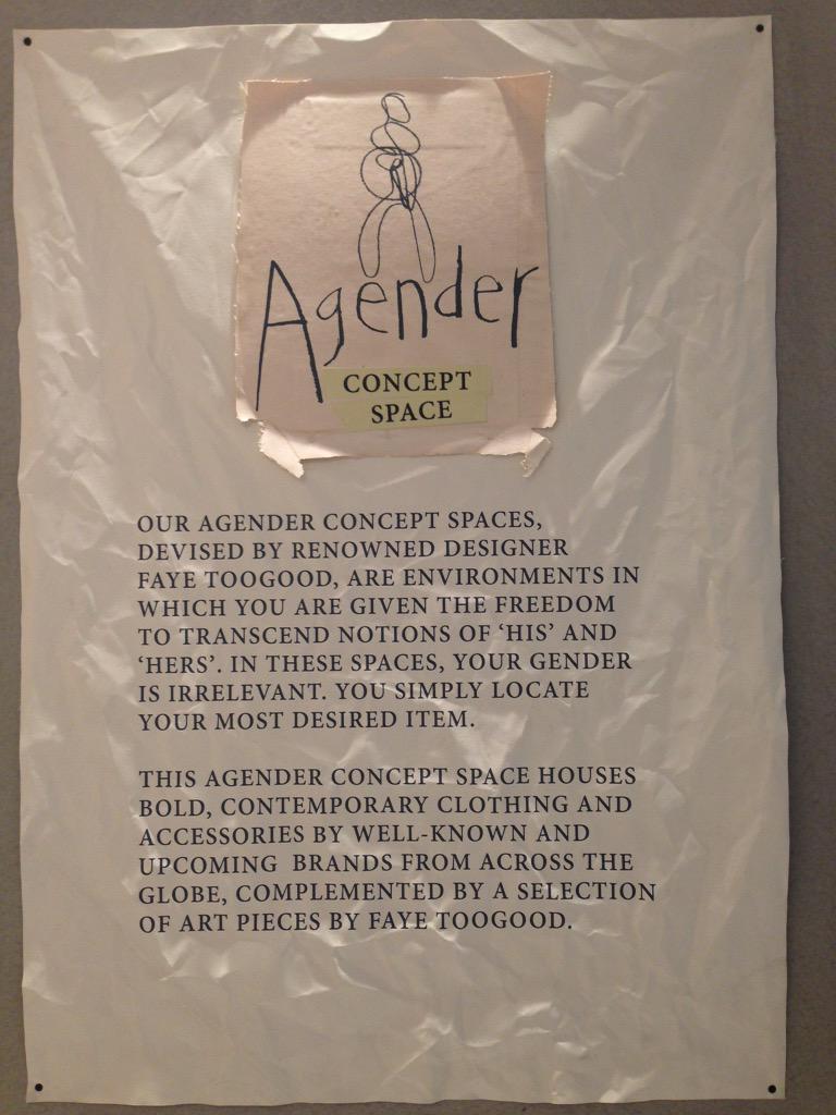 FunSizeSuze's tweet image. Bravo, @Selfridges. This is wonderful. #GenderIsNotBinary