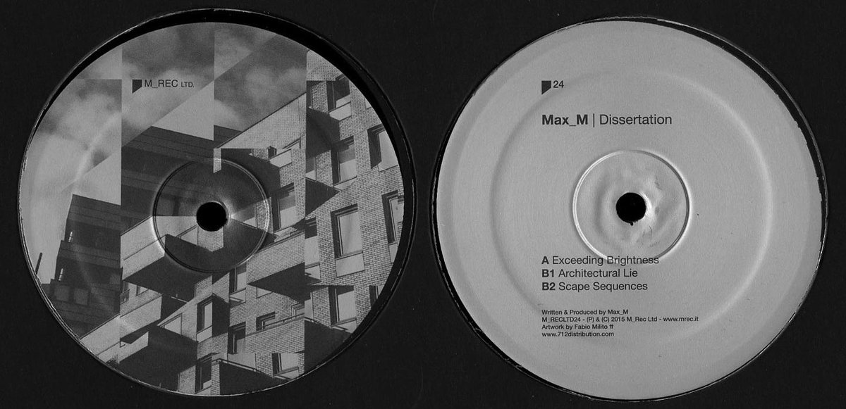 <a href="/Max_M_/">Max_M</a> - Dissertation (M_Rec Ltd 24) available now at Juno, Decks, Deejay.de Spacehall, hardwax and your fav. store