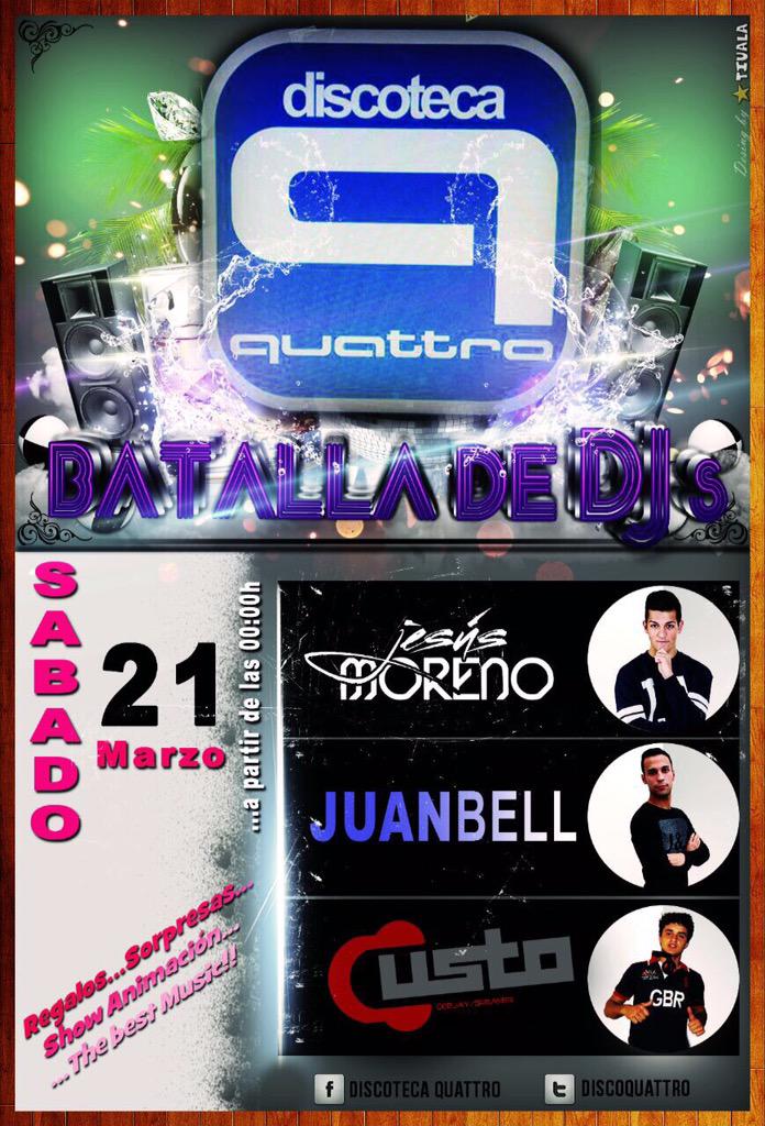 JesusMorenoDj's tweet image. Este sabado toca liarla en @DISCOquattro (CAMPANARIO) TREMENDO LO QUESE VA A FORMAR ALLI ESTE SABADO🎉🎉🎉 @MasterLiveG