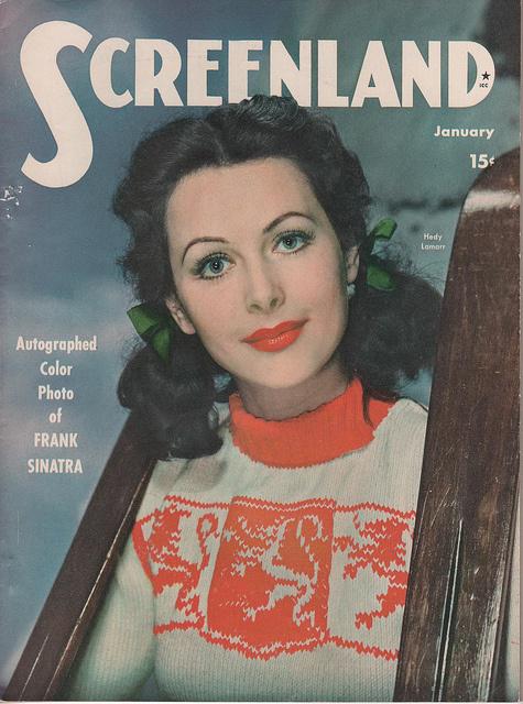 BFI's tweet photo. Hedy Lamarr, actor and inventor, on the cover of Screenland (1940-1945) http://t.co/G3wEXwPbdP