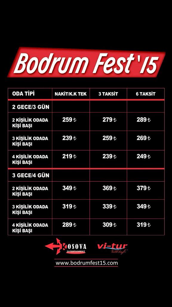 BODRUM FEST BAŞLIYOR! 
Rez &amp; Bilgi : 0531 930 44 77