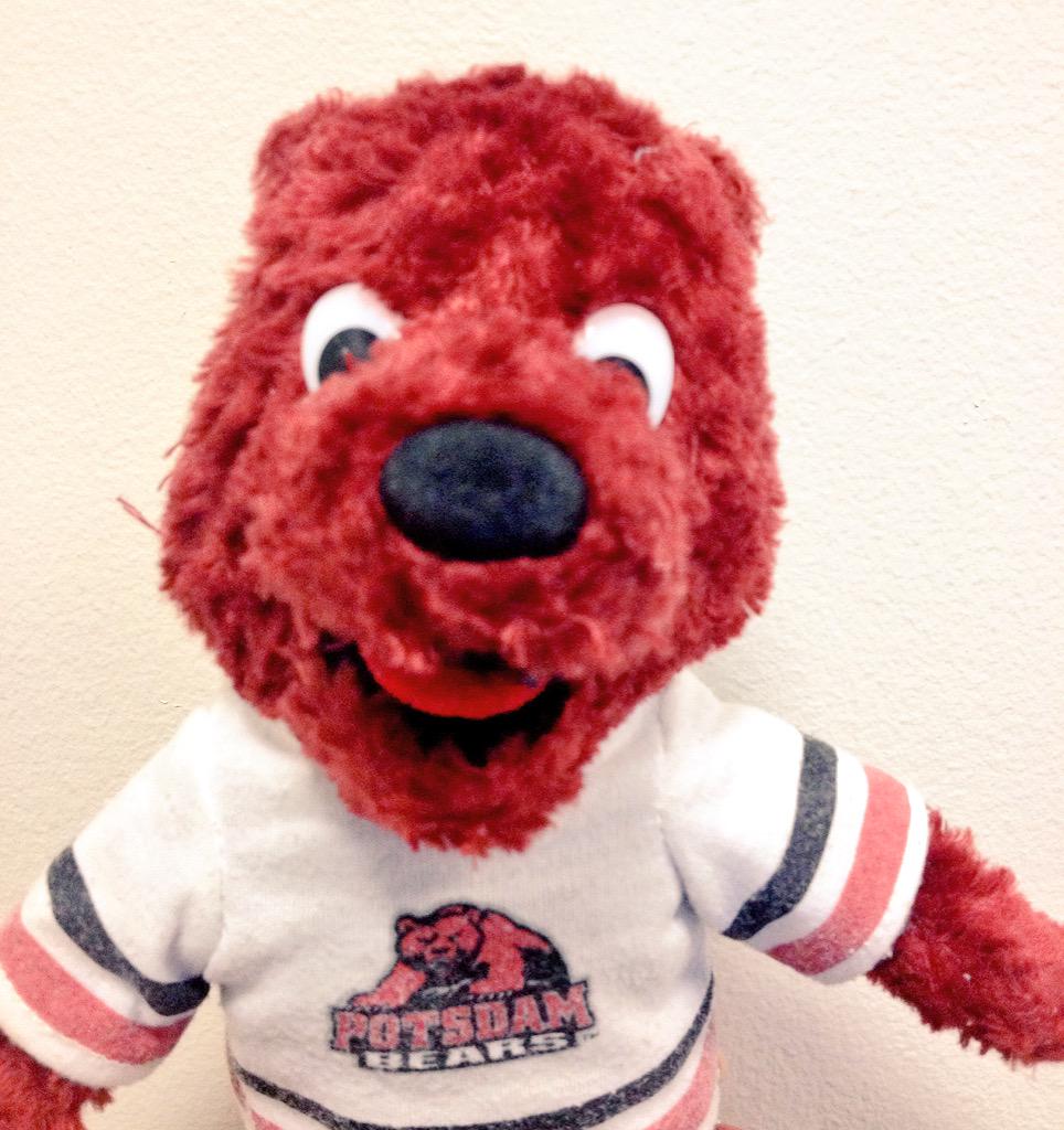 KarenAKennison's tweet photo. Are you coming to the Open House at @SUNYPotsdam this weekend? Come see #MaxCBear! #PDAMOH #pdam2019 #PDAM http://t.co/i6n96PtDbj