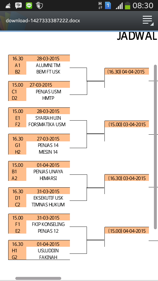PISTONCUP_30's tweet photo. Jadwal 16 besar Piston Cup Ke 30 2015 http://t.co/BaFC0eFM49