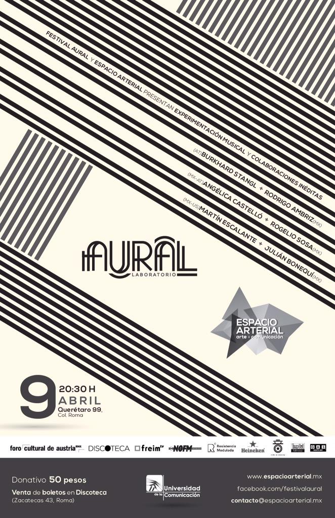 festivalaural's tweet photo. Este 9 de abril la primera edición de Laboratorio Aural en Espacio Arterial. http://t.co/vFVt97XSUl