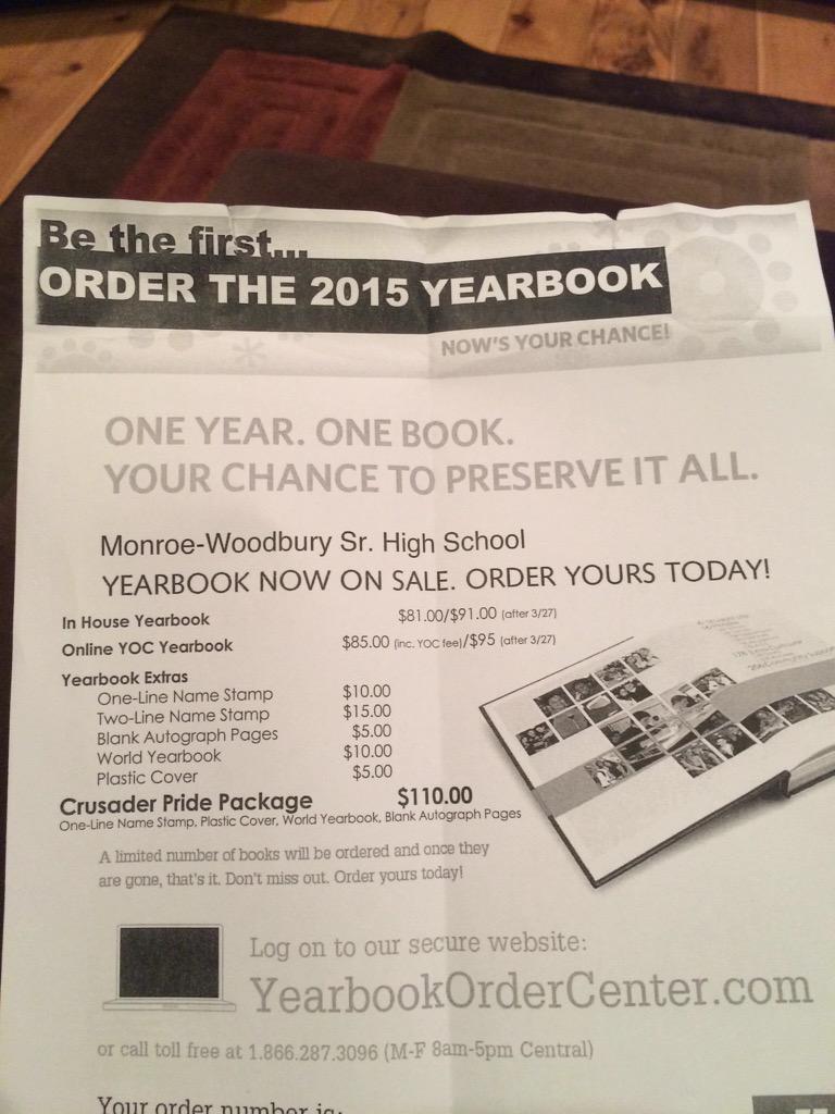 MDubTV's tweet photo. Two days left to order a yearbook for $81. Price goes up to $91 after spring break http://t.co/XpcYfySHx5