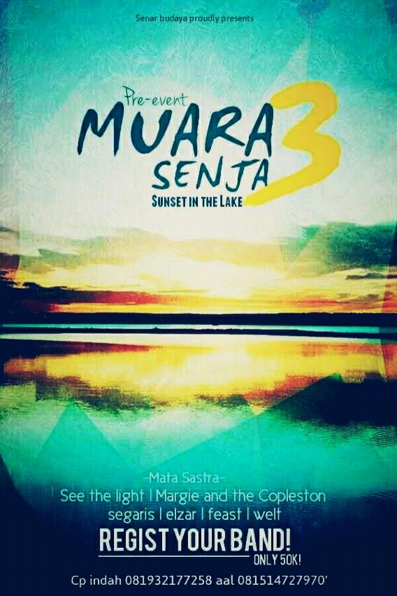 Kita akan main dipre event #1 MUARA SENJA 3 SENAR BUDAYA hari ini di kansas FIB UI mulai jam 4 sore. Be there!