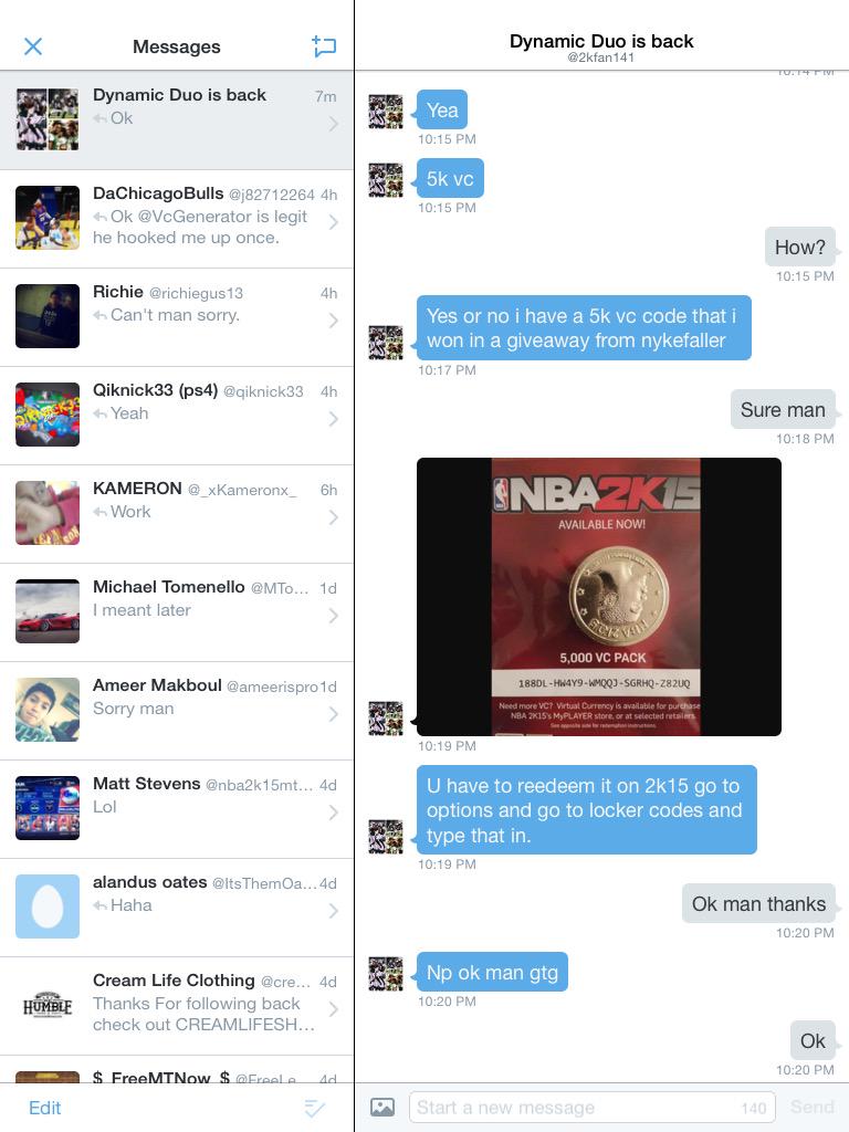 MTgenerator2k's tweet photo. @2kfan141 thank you for the 5k Vc pack! Much appreciated! ( code has already been used so no point of typing it in) http://t.co/8Z27wMRe26