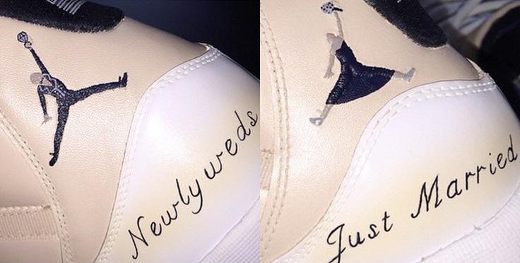 custom wedding jordans