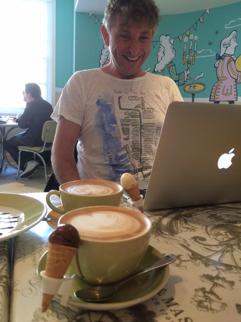 UndoneTheFilm's tweet photo. Great meeting with Kevin Gardner from @Kageylighting Invited us to coffee at Fortnum&amp;Mason; check out the ice-cream! http://t.co/Wrc0MxbYRt