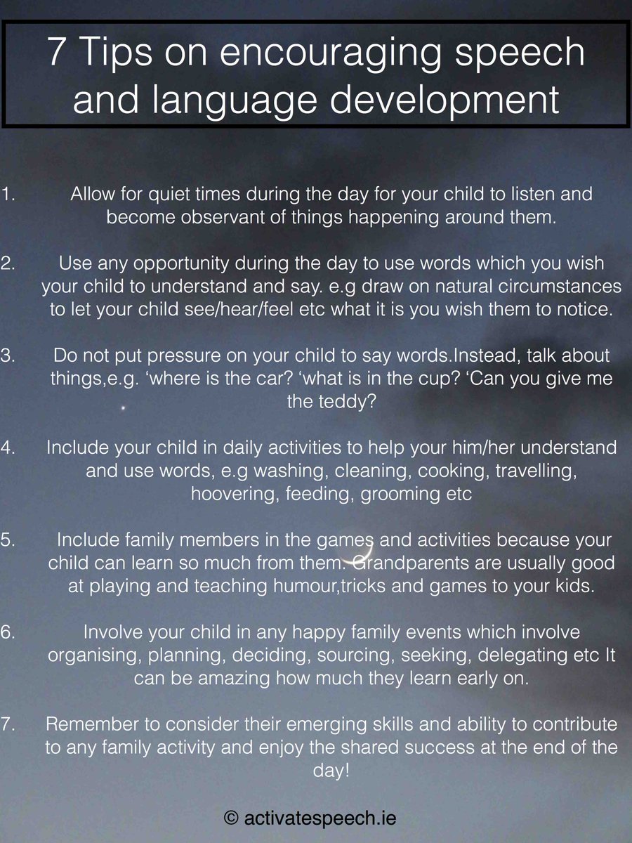 ActivateSpeech's tweet photo. 7 tips for encouraging speech and language development #slpeeps #edchat #SLTchat #SLTips #earlyyears #Montessori http://t.co/jE5rptvf8O
