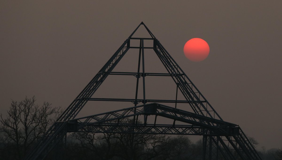 Beautiful sunset at the farm this evening…