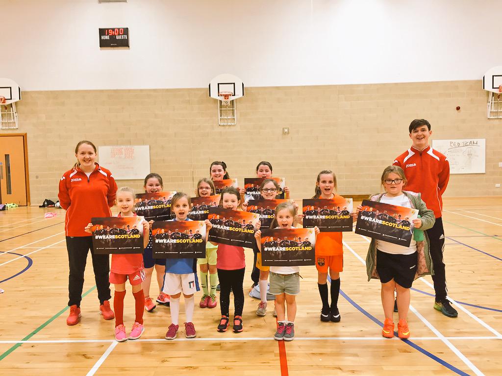 kerrykennedy91's tweet photo. The girls at @bridgendcc are loving their new #WeAreScotland posters. Great session tonight! http://t.co/6lEeG01xsq