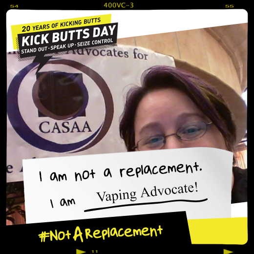 LakeOfVape's tweet image. Hey, Big #Tobacco! I am #NotAReplacement. #KickButtsDay KickButtsDay.org
Vaping Kicks Ash!