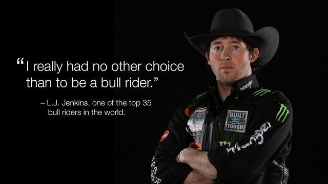 CNNMoneyPF's tweet photo. Since age 6, @LJ_JenkinsPBR has been riding bulls http://t.co/esug3zQocq #24hourswith @PBR http://t.co/c5wDPid8Se
