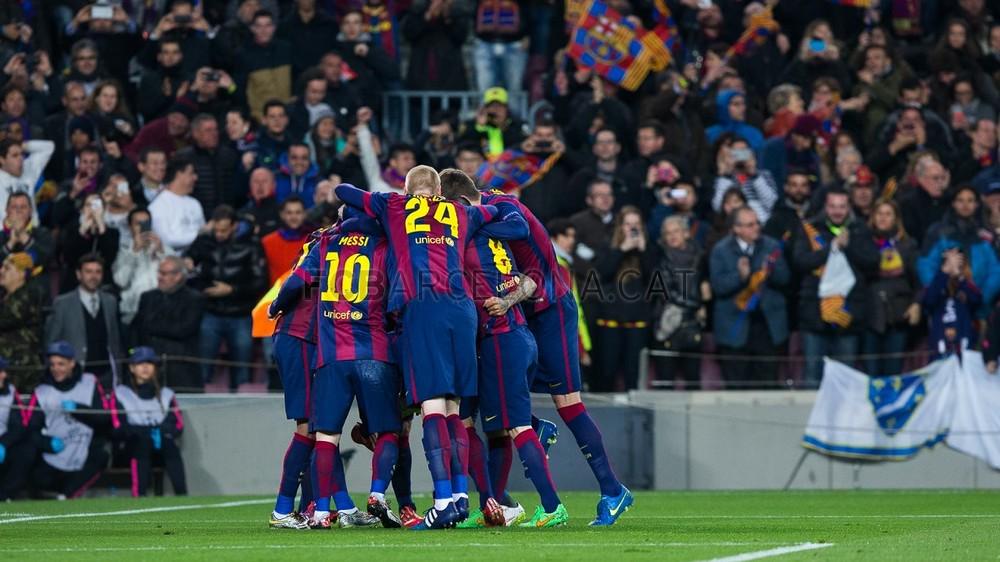 FCBarcelona_es's tweet photo. Por octava edición consecutiva, el Barça estará en el sorteo de los cuartos de final de la Champions League  #FCBlive http://t.co/kQ0bhfeXT5