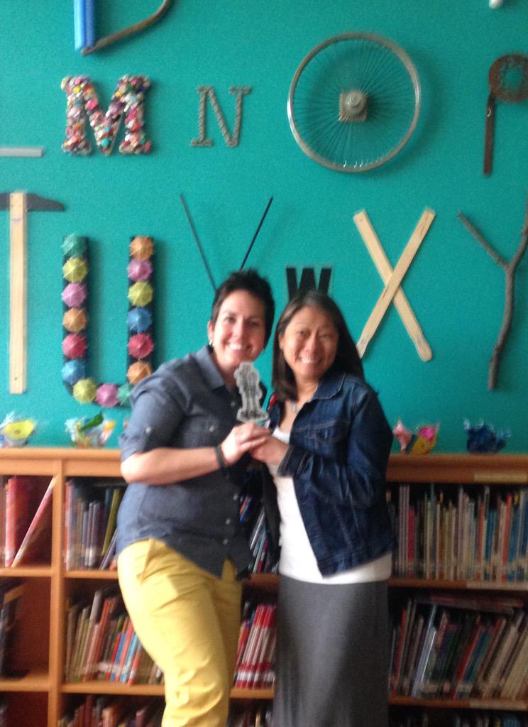 LillyJensby's tweet image. #RoamingMrRobot visits our Learning Commons. Thanks @pitscoed for TAG welcome packs! @jess_malloy #christielearns