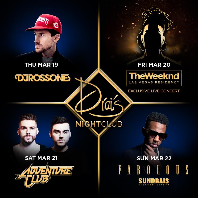 This weekends line up! #DraisLV #DraisRooftop