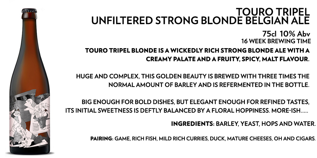 tasteandunion's tweet photo. TOURO TRIPEL / UNFILTERED STRONG BLONDE BELGIAN ALE http://t.co/dsoDrnbye8