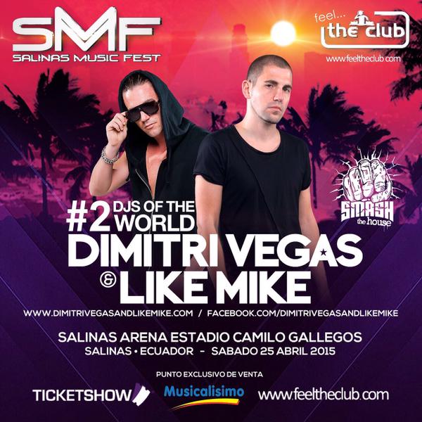ClaroEconomicos's tweet photo. #SalinasMusicFest #DimitriVegasAndLikeMike en #SALIINAS #ECUADOR - 25 de #ABRIL , PRONTO MAAS #INFOOO http://t.co/6M5wcUFbnS