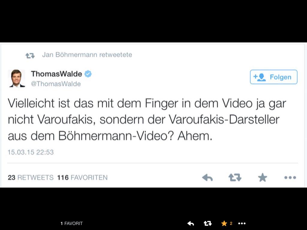 bensch90's tweet photo. .@ThomasWalde ahnte es. Ganz stark antizipiert, Herr Walde. // @janboehm #varouafake #varoufake http://t.co/0fe2uzkMiE