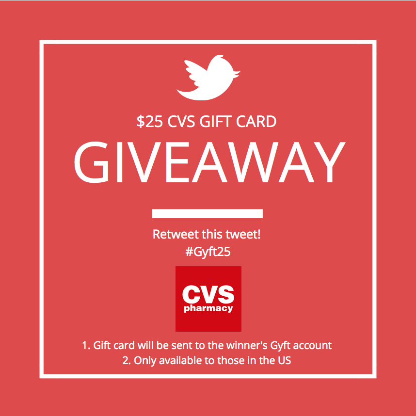 RT this tweet for a chance to win a $25 #CVS gift card! There will be 1 winner #Gyft25 (Ends 3/23) @CVS_Extra #Gyft