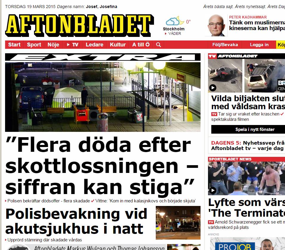 2 dead, 8 injured after shooting in Goteborg, Sweden