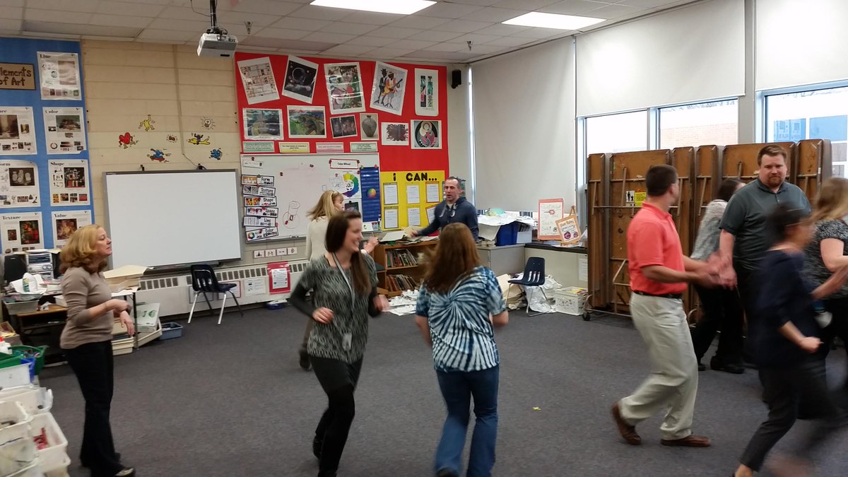 BamberValleyWay's tweet photo. Fifth grade staff are getting ready for the big moment!  DANCE! http://t.co/Y9ZzyV7xI7