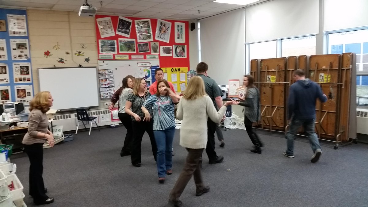BamberValleyWay's tweet photo. Fifth grade staff are getting ready for the big moment!  DANCE! http://t.co/Y9ZzyV7xI7