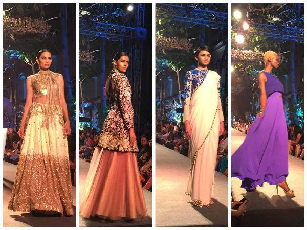 Boldsky's tweet photo. #BlueRunway collection by @ManishMalhotra1 reflects power of a woman. #lfws2015boldsky @LakmeFashionWk http://t.co/5ETFZiIvh3
