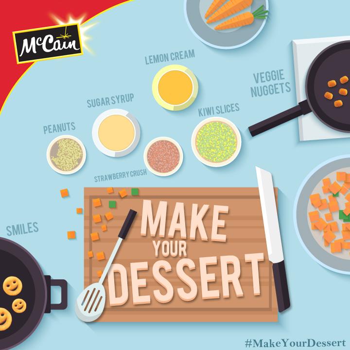 McCainFoodsInd's tweet photo. Send us a recipe for making dessert with McCain products &amp; give a creative name to it #MakeYourDessert
#Contest http://t.co/cP34c2FbeF
